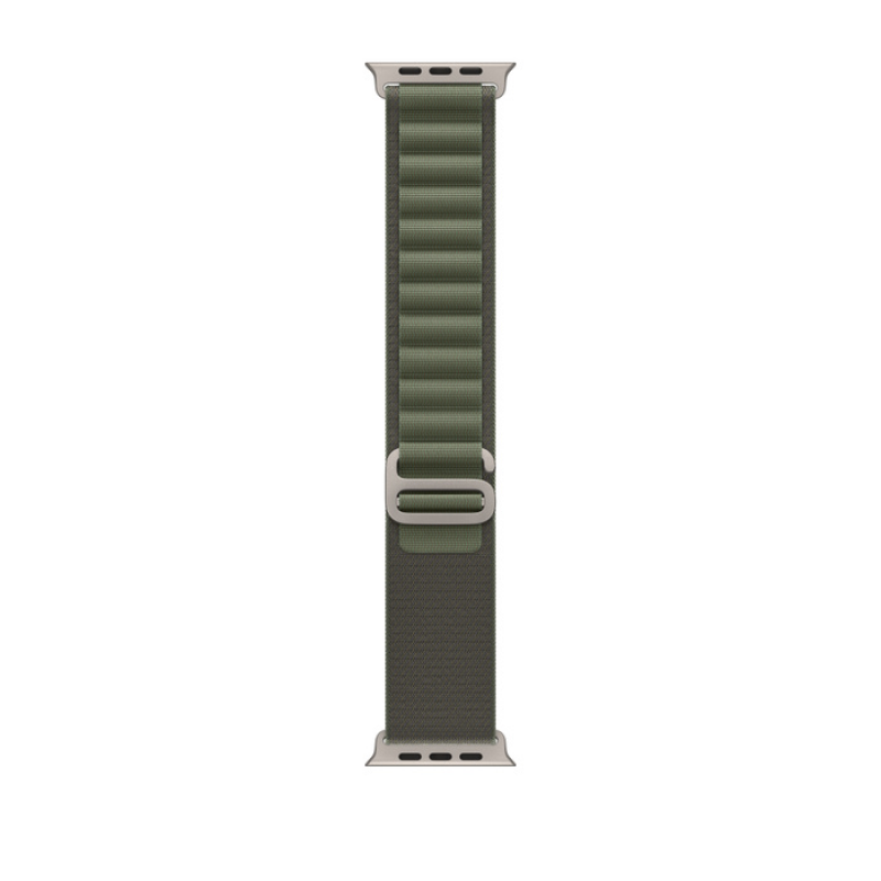 Apple Watch Ultra 49 mm Titanium Case with Green Alpine Loop